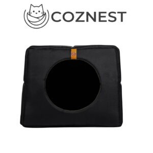 Coznest 2-in-1 Modern Cat Bed – Convertible Cave & Open Bed